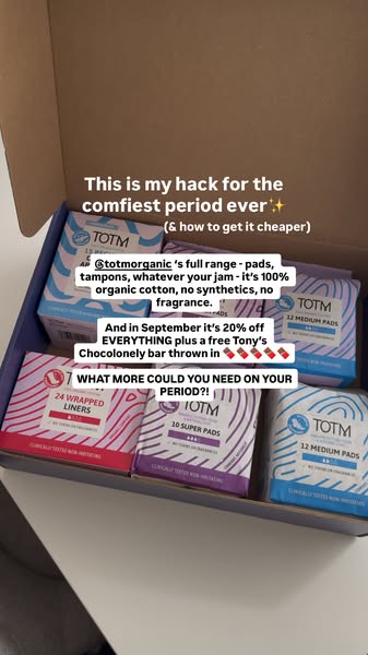 Clean standards, finally applied to period care.