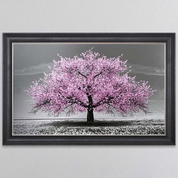 Pink Cherry Tree - Framed Wall Art