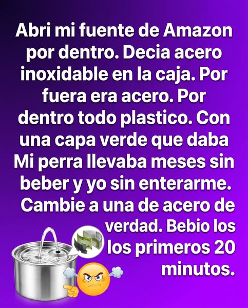 Acero por fuera. Plástico por dentro. Abre la tuya y mira