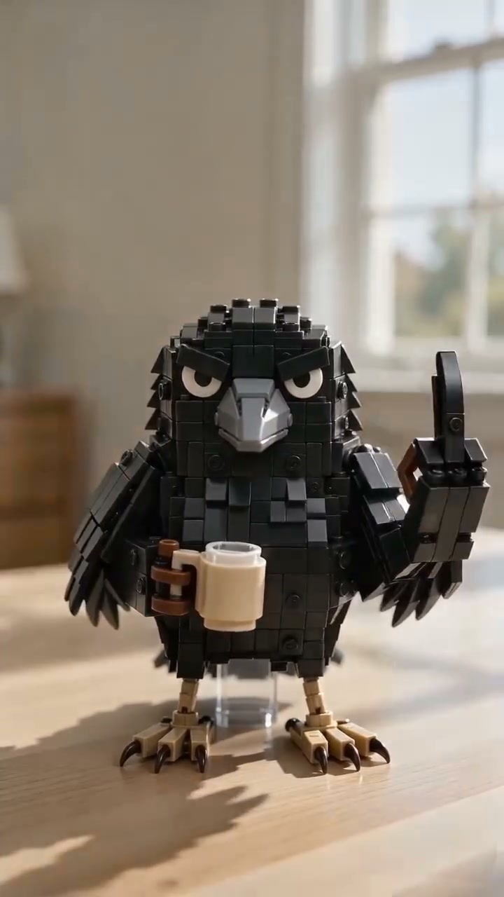 Sarcastic Crow Building Block Set