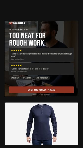 Too neat for rough work.