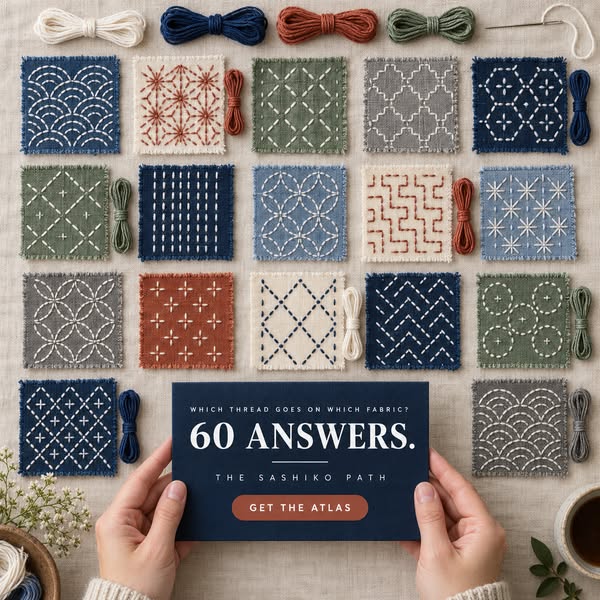 The Sashiko Path — 8 Guides, 120 Patterns, One Calm Method