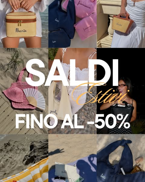 Borse in saldo fino al -50%