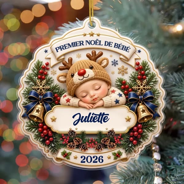 Son premier Noël inoubliable Personnalisez Votre Ornement