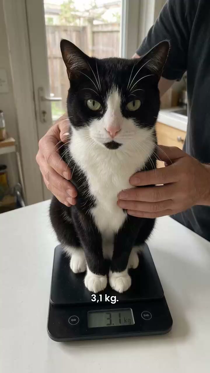 Trois kilos cent. Je vous fais un pari : dans trente jours il en fait trois cinq.