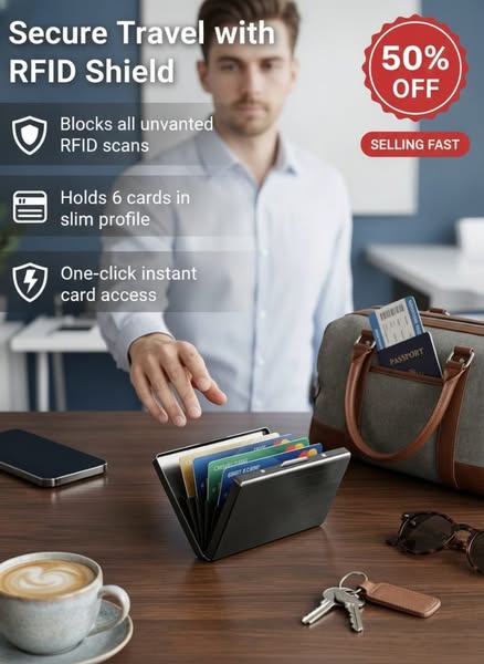 Stainless‑Steel RFID Credit Card Holder