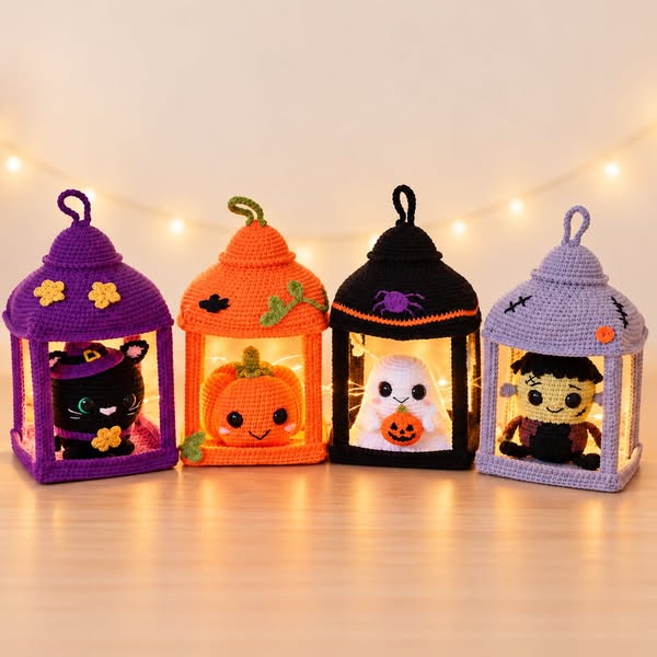 Modèle de Crochet Lanternes d’Halloween