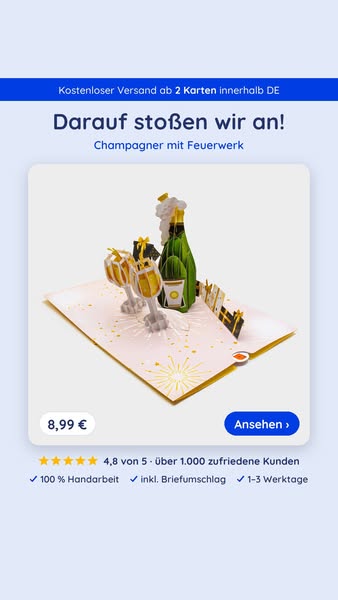 3D Pop-Up Karten ab 8,99 €