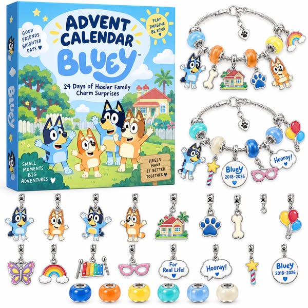 Bluey 24-Day Charm Bracelet Advent Calendar