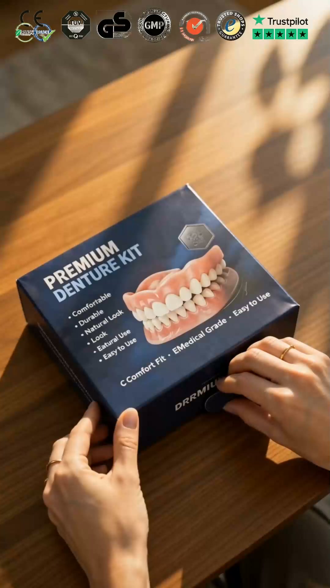¡Come, ríe y disfruta sin complejos: Sonrisa perfecta y natural desde casa!