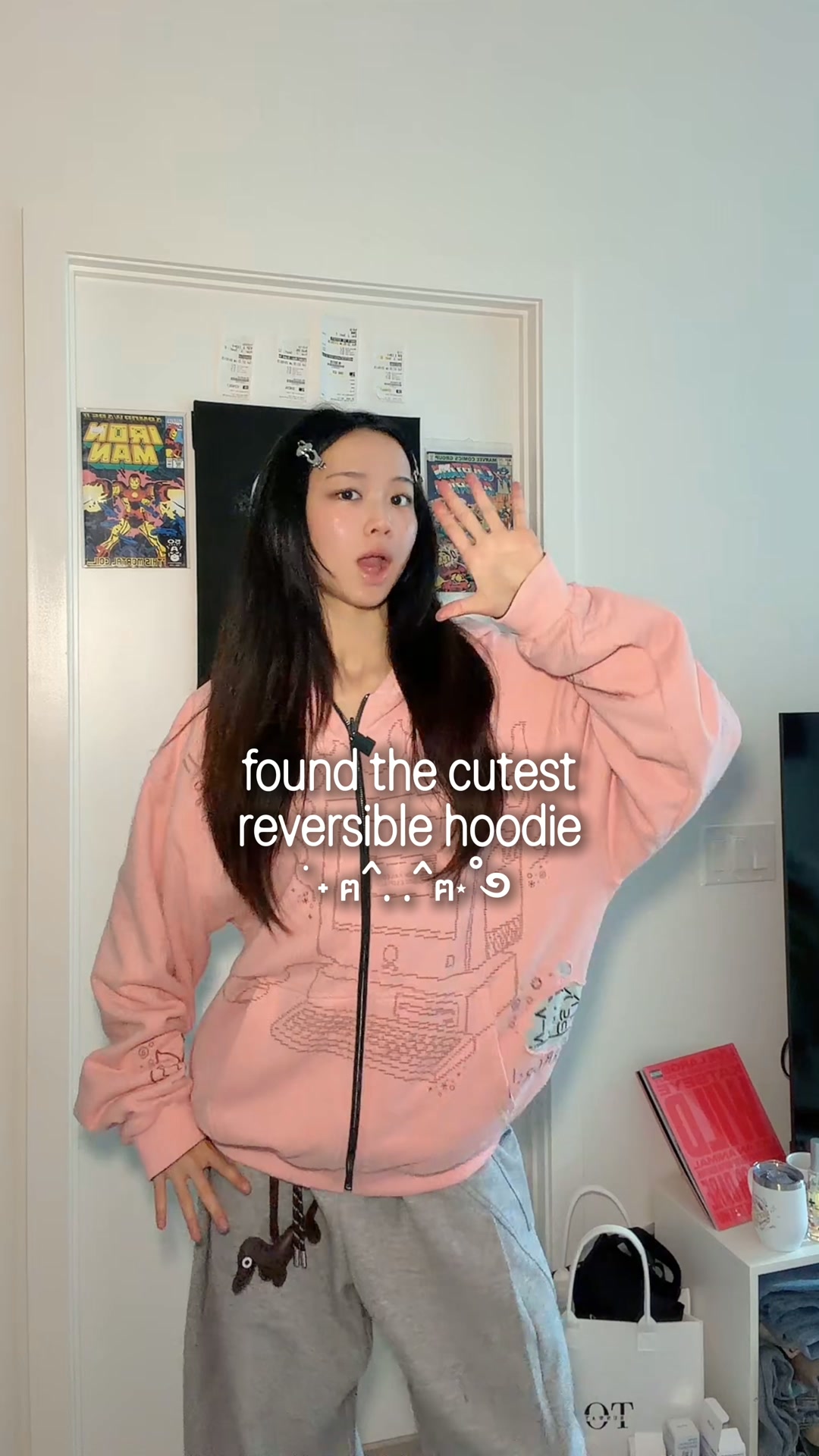 Burned Out Reversible Zip