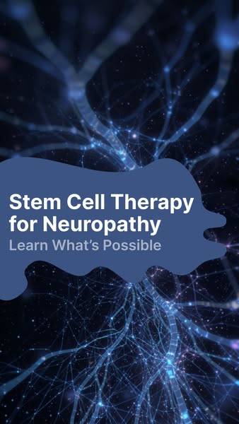 Living with neuropathy often feels like an endless cycle of pills. Stem cells may be the next step to relieving symptoms.