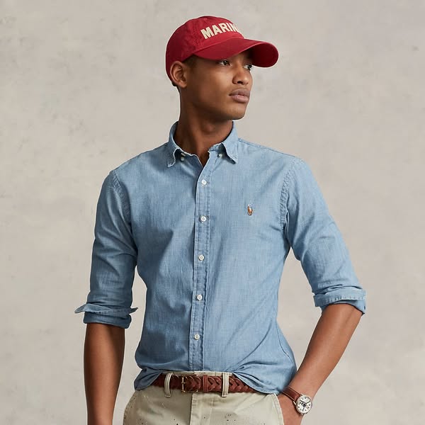 Slim Fit Chambray Shirt - Mens - Polo Ralph Lauren