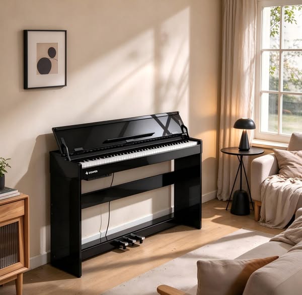 Donner DDP-75 Glossy Flip-Top Pianoforte Digitale Verticale