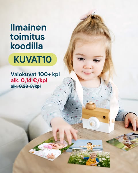 Ilmainen toimitus kuvatilauksiin