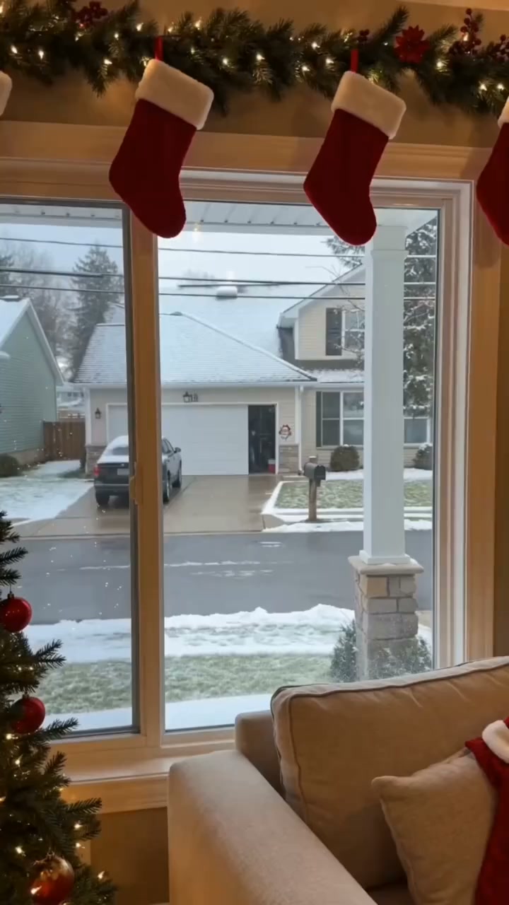 Christmas Creative Wall Sticker, Santa Claus Cartoon Design, Holiday Home Decor