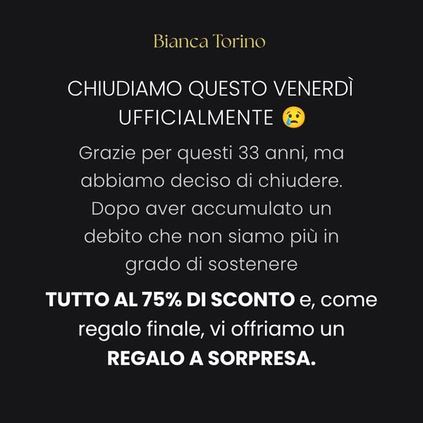Ultima possibilità per acquistare un pezzo di Bianca