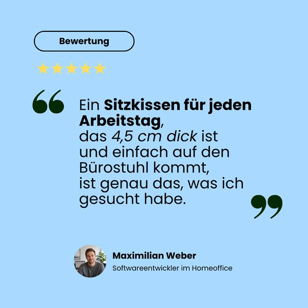 Mehr Komfort für lange Arbeitstage. Jetzt austesten!
