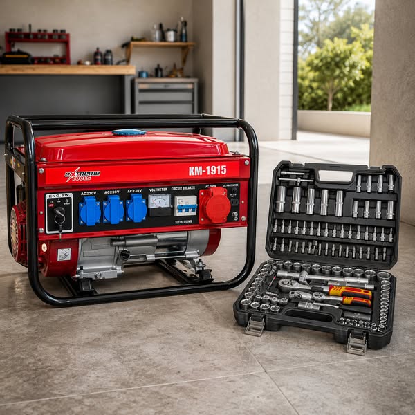 Generador a Gasolina 9500W ExtremeTools Trifásico | Alta Potencia Industrial