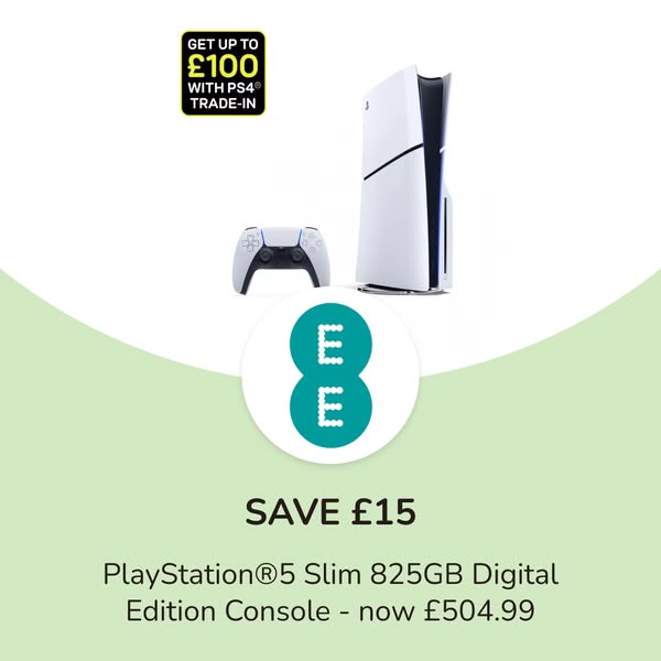 PS5 Slim Digital: £504.99 + £65 Gift Card