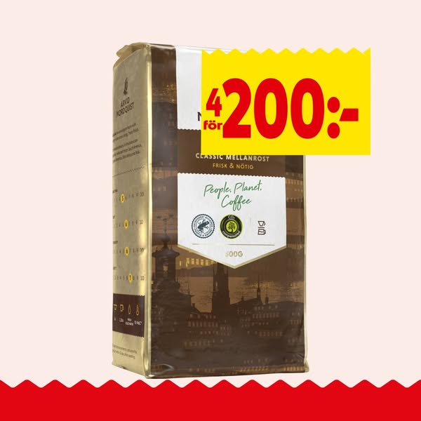 Bryggkaffe Mellanrost 500g Arvid Nordquist