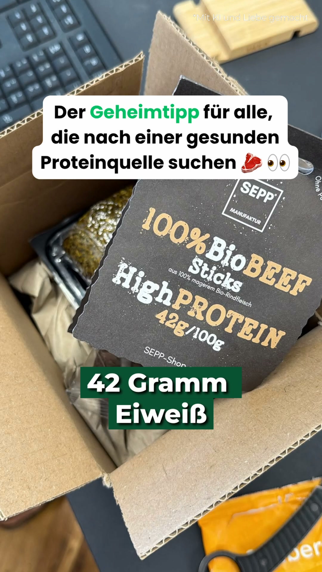 42 g Protein. 0 g Zucker.