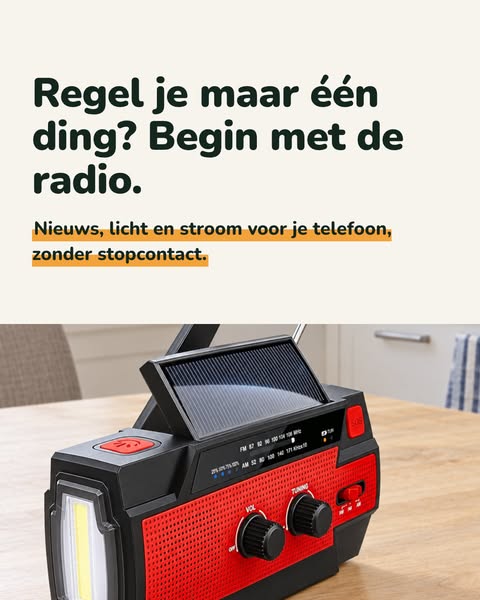Begin met één ding: een radio zonder stopcontact