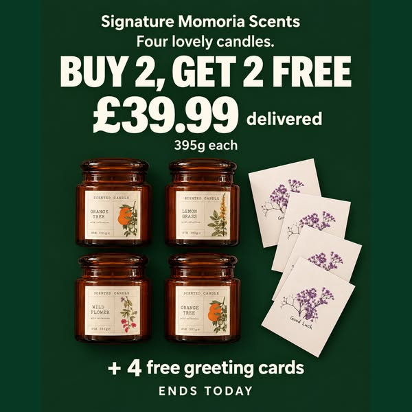 Gorgeous scent Candles From £9.99!