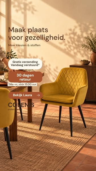 Stoelen om samen aan te schuiven