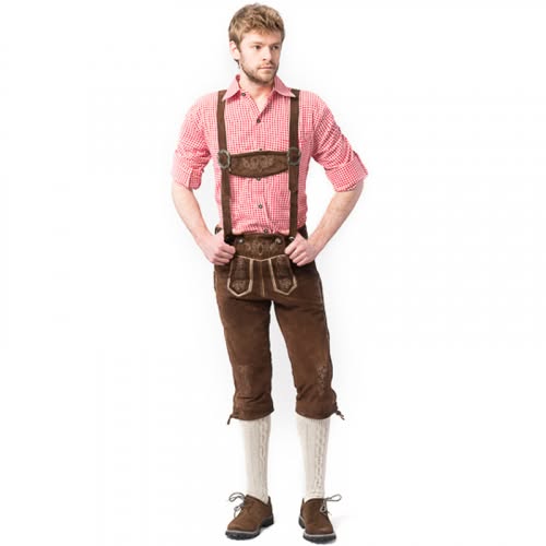 Lederhosen Äkta läder Mörkbrun 5XL
