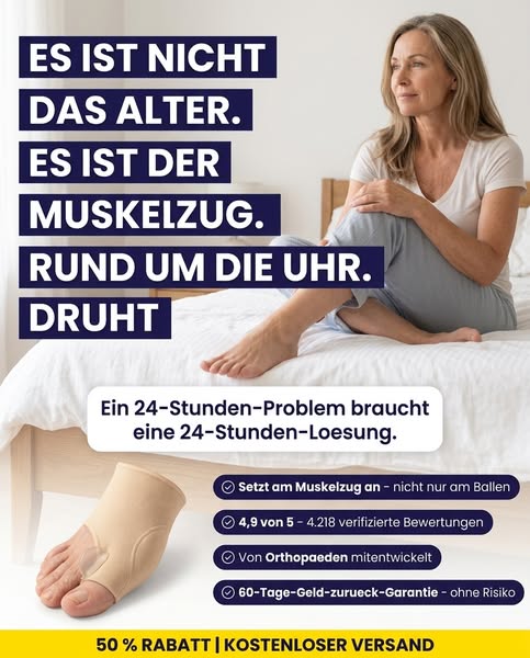 Endlich. Eine Hallux-valgus-Behandlung, die wirklich wirkt — ohne Operation.