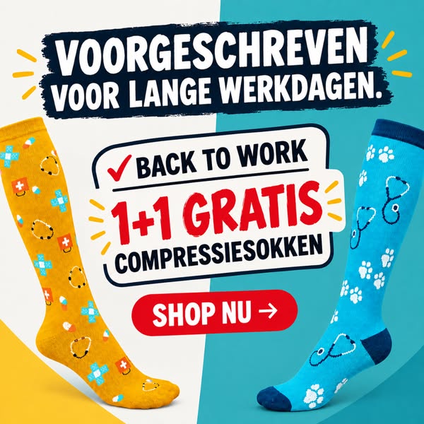 1 + 1 GRATIS compressiesokken