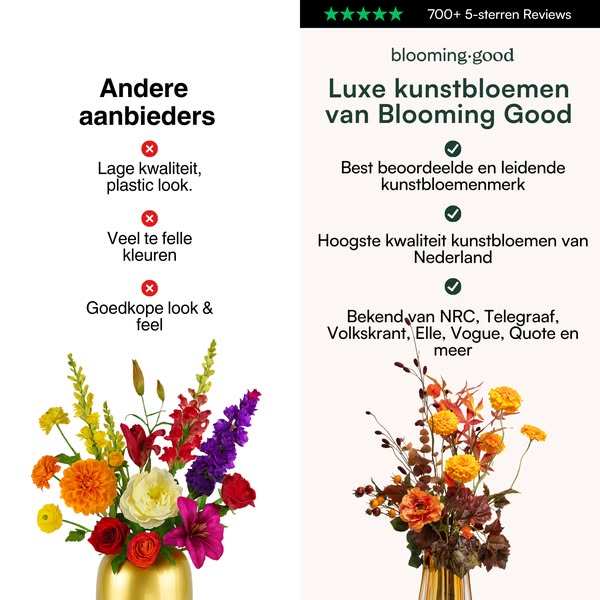 De nieuwe standaard in kunstbloemen.