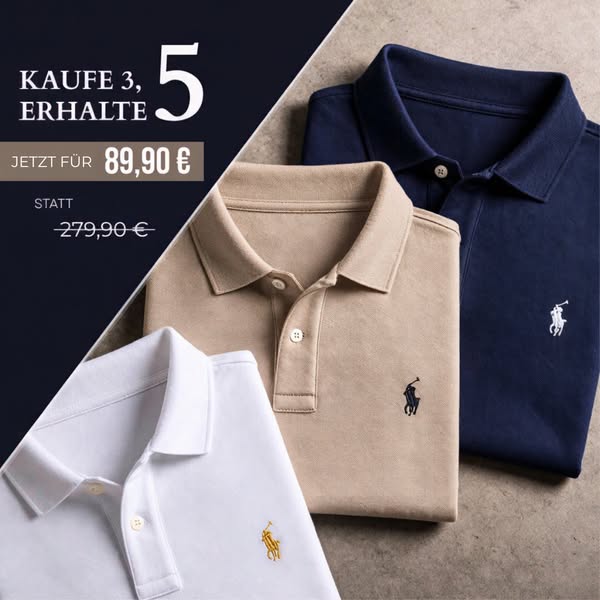 5 Premium Polo – nur 89,90€