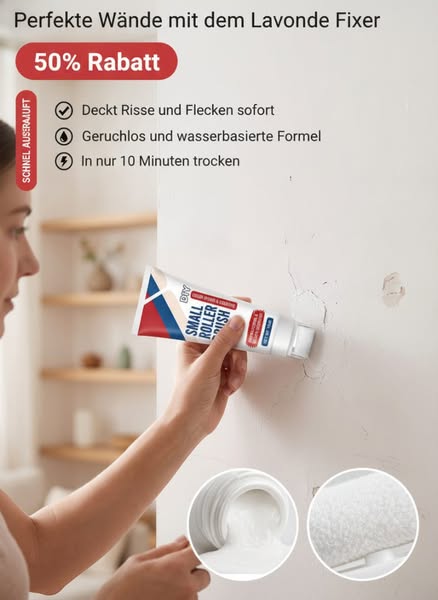 Wandausbesserungspaste mit kleiner Rolle