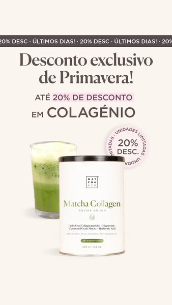 Bem-estar diário com Matcha Collagen