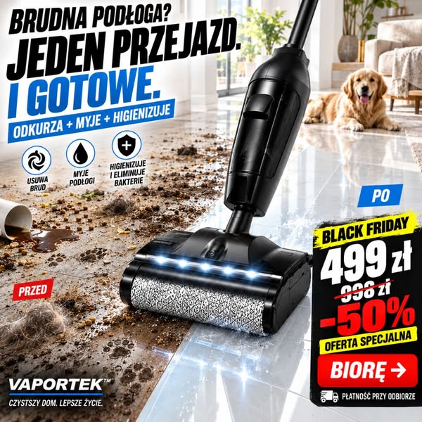 Myjesz podłogę brudną wodą