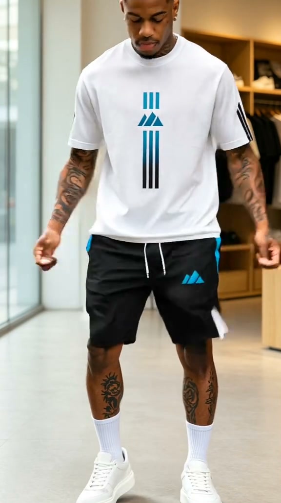 Ensemble Deux Pièces T-Shirt & Short d'Été pour Homme