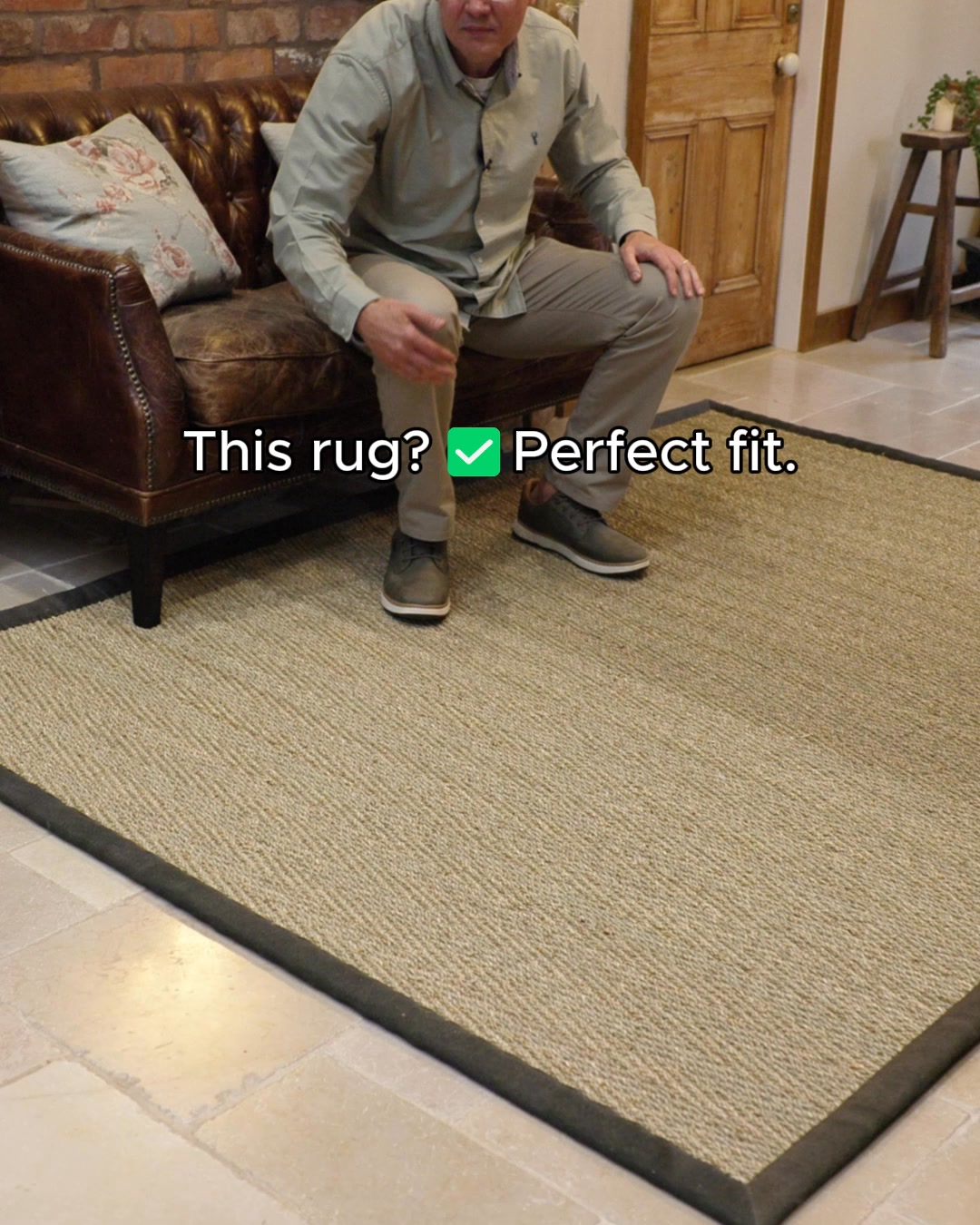 Most rugs almost fit. Ours are made to measure
