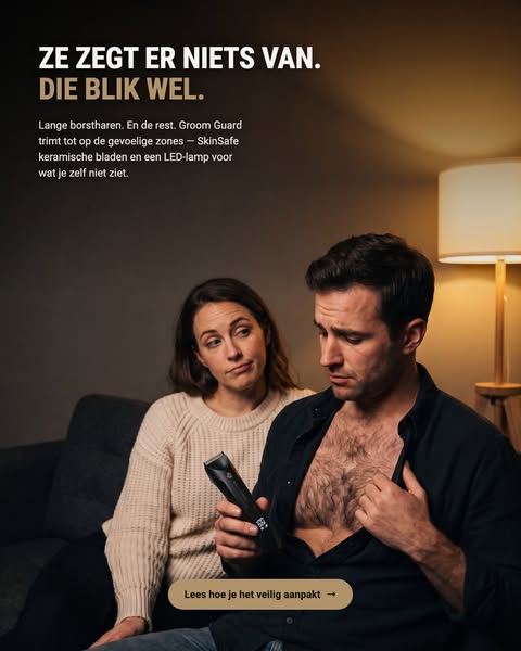 Ze zegt er niets van. Die blik wel.