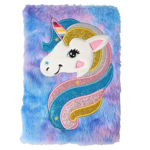 Σημειωματάριο Λούτρινο A5 Cuties Unicorn Multiprint