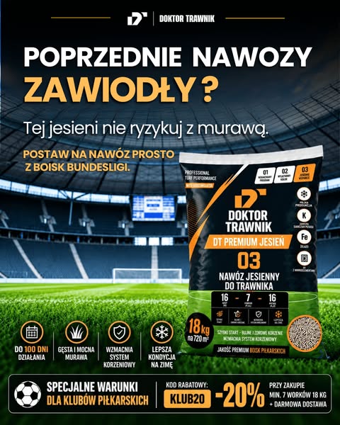 Nawóz dla boisk: -20% dla klubów