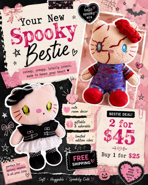 Hello Kitty Spooky Plushie