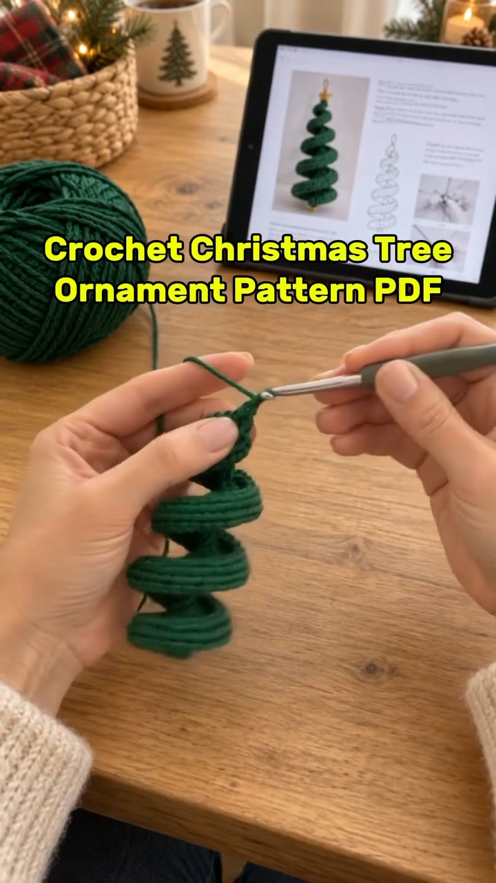 Christmas Tree Wind Spinner Crochet Pattern