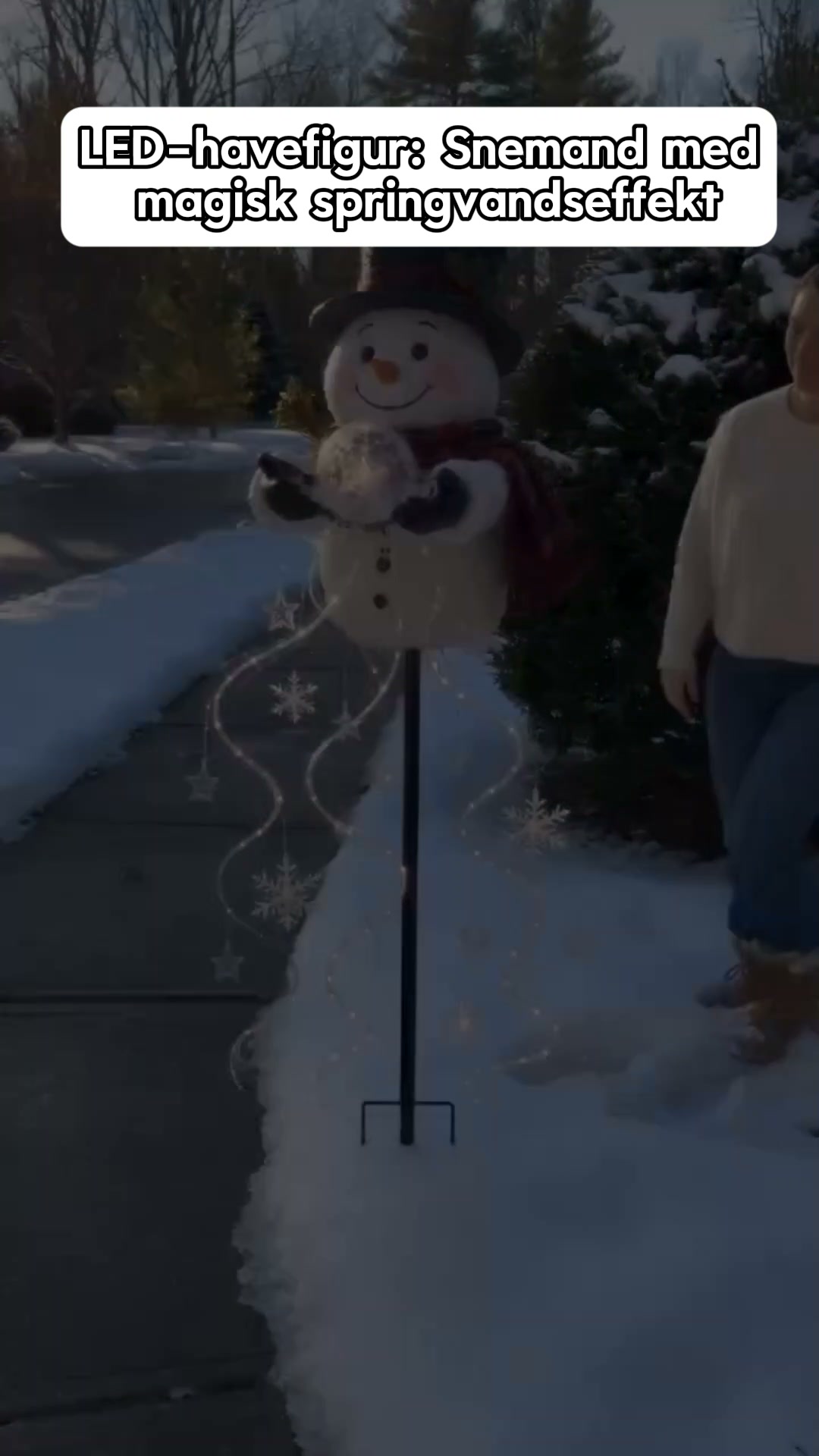 Snowman Magic Fountain LED-havelampe