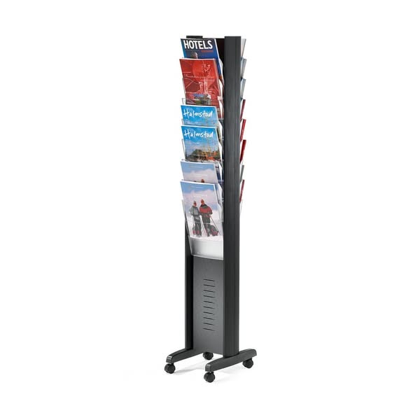Display rack PRESENT, A4, 16 comps, wheeled model