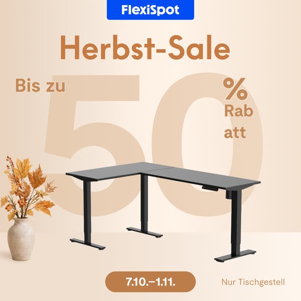 Höhenverstellbare Tischgestelle bis zu 50% Rabatt