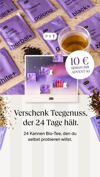 Der Adventskalender für alle, die Tee lieben.