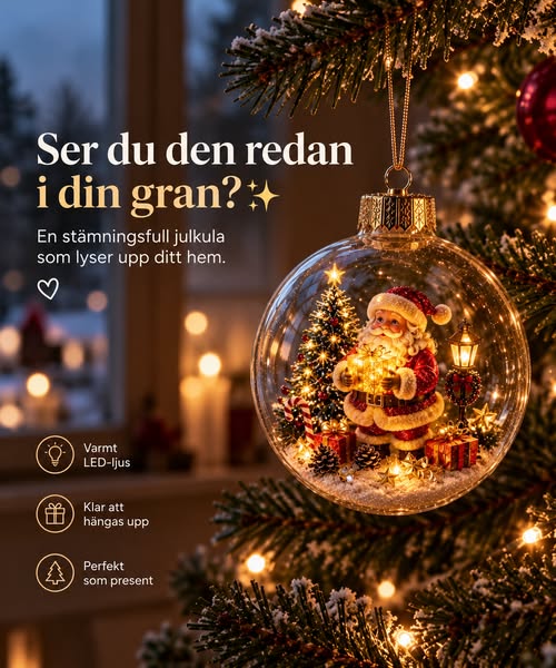 Varuno's Julkula med LED™ – Magisk Vintervärld