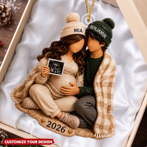 Personalized Pregnancy Christmas Acrylic Ornament